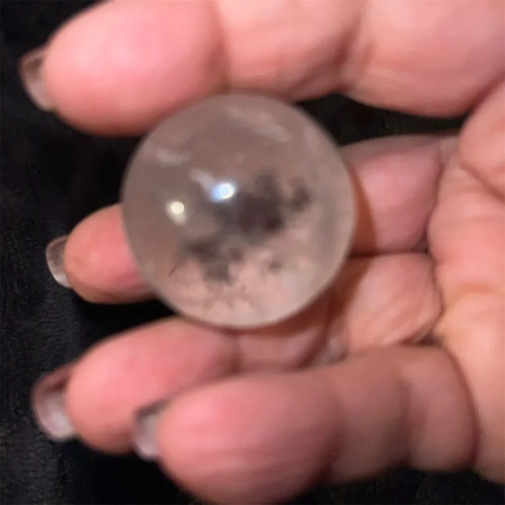 Clear Quartz Sphere with Wooden Stand